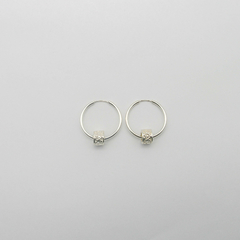 AROS CUBANOS PLATA COMUN N°2 CON TUBO CORAZONES