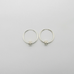 AROS CUBANOS PLATA COMUN N°3 CON TUBO CORAZONES