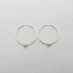 AROS CUBANOS PLATA COMUN N°5 CON TUBO CORAZONES