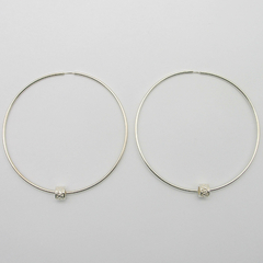 AROS CUBANOS PLATA COMUN N°8 CON TUBO CORAZONES