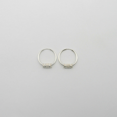 AROS CUBANOS PLATA COMUN N°2 CON TUBO GUARDA GRIEGA