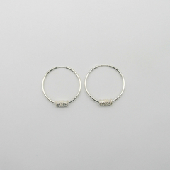 AROS CUBANOS PLATA COMUN N°4 CON TUBO GUARDA GRIEGA