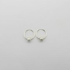 AROS CUBANOS PLATA COMUN N°1 CON TUBO FLORES