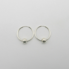 AROS CUBANOS PLATA COMUN N°3 CON TUBO FLORES