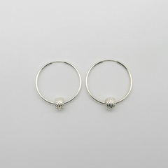 AROS CUBANOS PLATA COMUN N°4 CON TUBO FLORES