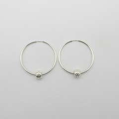 AROS CUBANOS PLATA COMUN N°5 CON TUBO FLORES