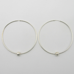 AROS CUBANOS PLATA COMUN N°8 CON TUBO FLORES