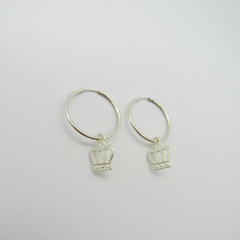 AROS CUBANOS PLATA COMUN N°3 CON DIJE CORONA