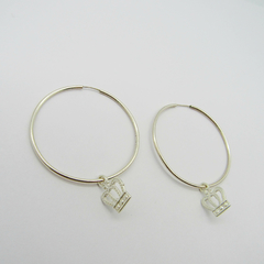 AROS CUBANOS PLATA COMUNN°6 CON DIJE CORONA