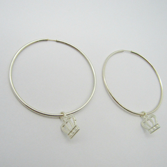 AROS CUBANOS PLATA COMUN N°7 CON DIJE CORONA