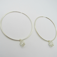 AROS CUBANOS PLATA COMUN N°8 CON DIJE CORONA