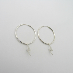 AROS CUBANOS PLATA COMUN N°4 CON DIJE RAYO