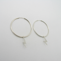 AROS CUBANOS PLATA COMUN N°5 CON DIJE RAYO