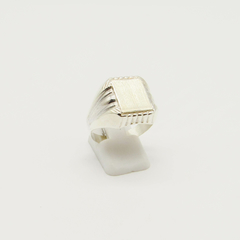 ANILLO SELLO DE HOMBRE HUECO PLATA S11
