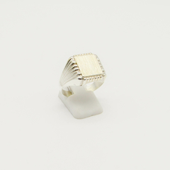 ANILLO SELLO DE HOMBRE HUECO PLATA S18