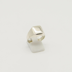 ANILLO SELLO DE HOMBRE HUECO PLATA S27