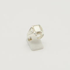 ANILLO SELLO DE HOMBRE HUECO PLATA S33
