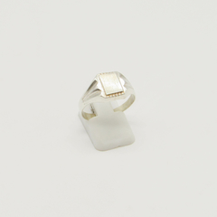 ANILLO SELLO DE HOMBRE HUECO PLATA S34