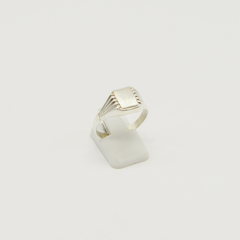 ANILLO SELLO DE HOMBRE HUECO PLATA S35