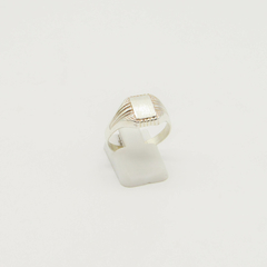 ANILLO SELLO DE HOMBRE HUECO PLATA S36