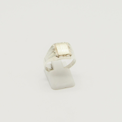 ANILLO SELLO DE HOMBRE HUECO PLATA S38