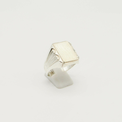 ANILLO SELLO DE HOMBRE HUECO PLATA S4
