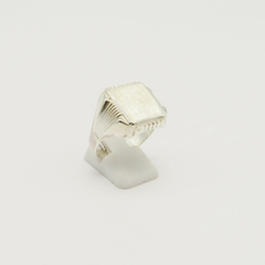 ANILLO SELLO DE HOMBRE HUECO PLATA S7