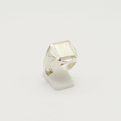 ANILLO SELLO DE HOMBRE HUECO PLATA S8