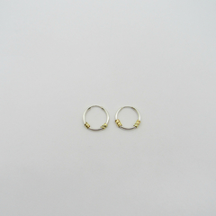 AROS CUBANOS PLATA COMUN N°0 CON 2 APLIQUES DE ORO
