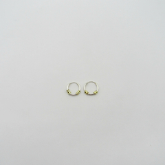 AROS CUBANOS PLATA COMUN N°00 CON 2 APLIQUES DE ORO