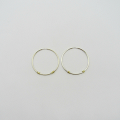 AROS CUBANOS PLATA COMUN N°5 CON 2 APLIQUES DE ORO
