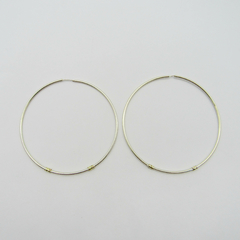 AROS CUBANOS PLATA COMUN N°8 CON 2 APLIQUES DE ORO
