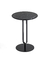Mesa lateral Archie com tampo em mármore, base preta e design moderno.