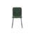 Cadeira de jantar Celina em verde, com estrutura metálica preta e design moderno.