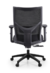 Cadeira de escritório Diretor Finlândia vista de trás, com design moderno e estrutura em preto.