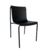 Cadeira Inez preta, com design moderno e elegante, ideal para ambientes como sala de jantar ou escritório.