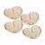 Conjunto 4 Bowls de Cristal Coração Pearl Âmbar 12cm x 10cm x 4cm - Wolff