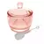 Meleira de Cristal com Colher Pearl Rosa 10cm x 8cm x 7cm - Wolff - comprar online