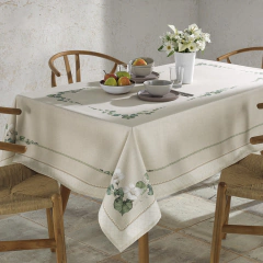 Toalha De Mesa Retangular 6 lugares Digital Botânica - Twins Decor