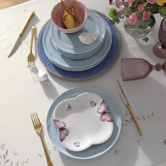 Toalha De Mesa Retangular 8 lugares Digital Pássaros - Twins Decor