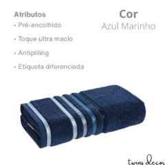 Toalha de Banho Lumina Azul Marinho - Twins Decor