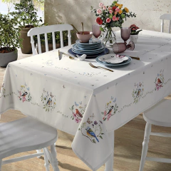 Toalha De Mesa Retangular 8 lugares Digital Pássaros - loja online