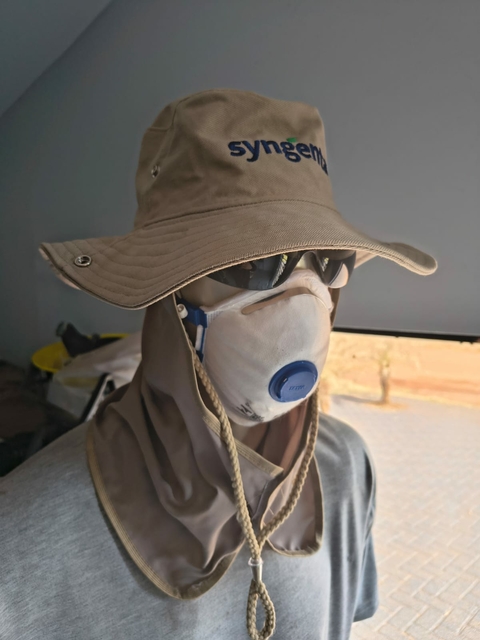 CHAPÉU SYNGENTA AUSTRALIANO BRIM DUPLO MARROM CÁQUI - M