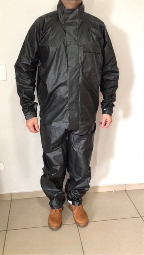 CONJUNTO MOTOQUEIRO LEROUP GG S/ TOUCA PRETO FORRADO CA 37762