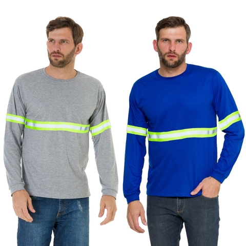 CAMISA GRANDE REFLETIVA PV ANTIPILING KM MANGA. LONGA