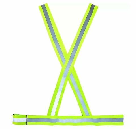 COLETE REFLETIVO EM X AMARELO PLT