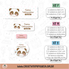 Kit Etiqueta Escolar - Panda - comprar online
