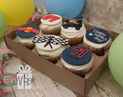 Caja de 6 Cupcakes F1 - RedBull Vamos Checo! - EnVio detalles