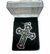 Colar Country Corrente Aço Inox Cruz Fé Com Strass - Western Extreme