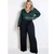 Calça PLUS Pantalona com cinto Llivia MOda Boutique